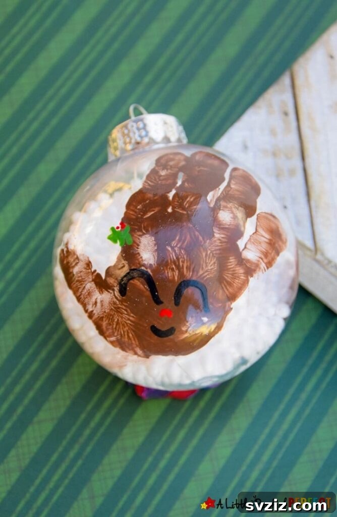 Memorable Reindeer Handprint Ornament Crafts for Children