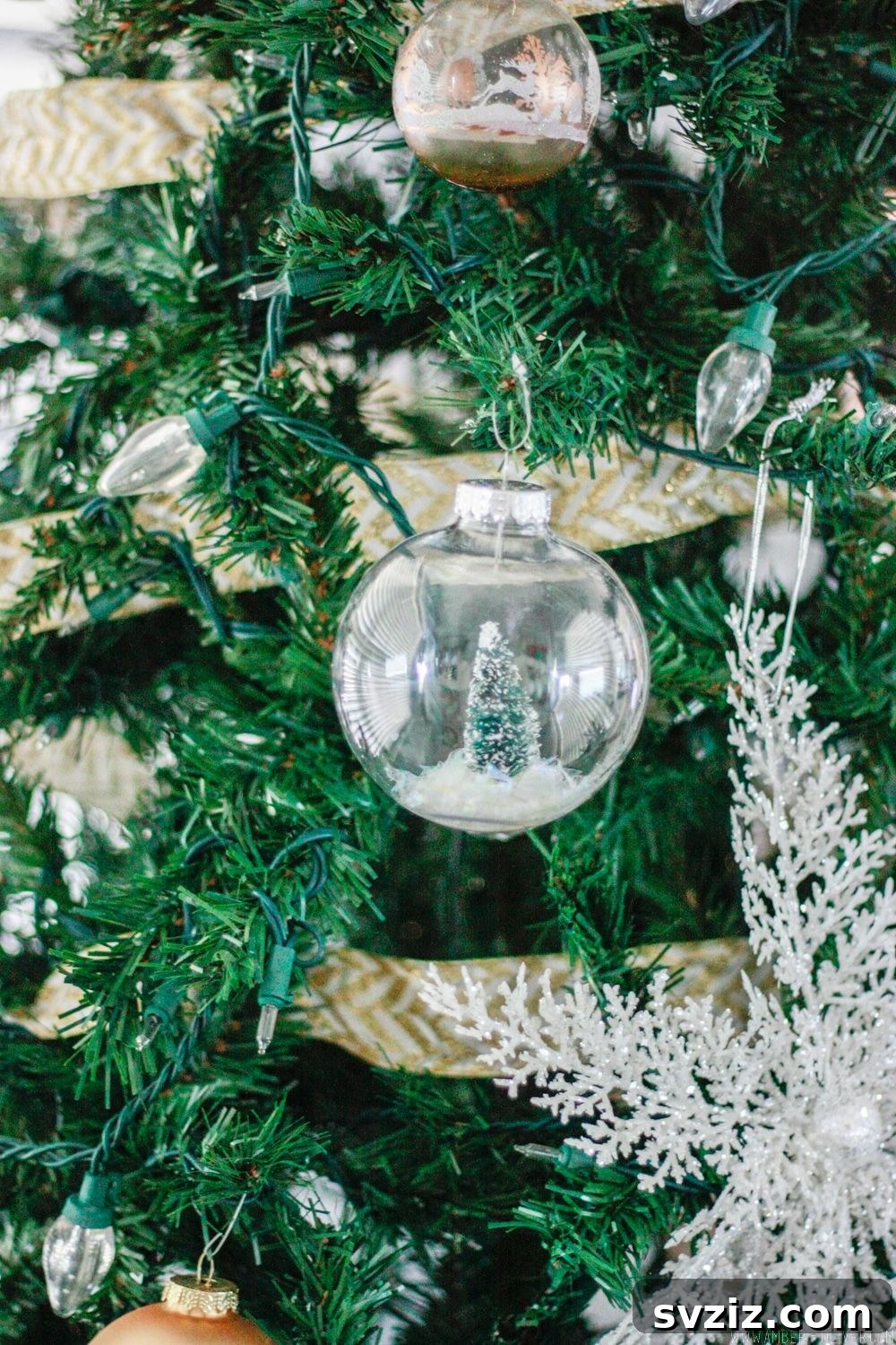 DIY Clear Snow Globe Ornaments for Festive Tree Decor