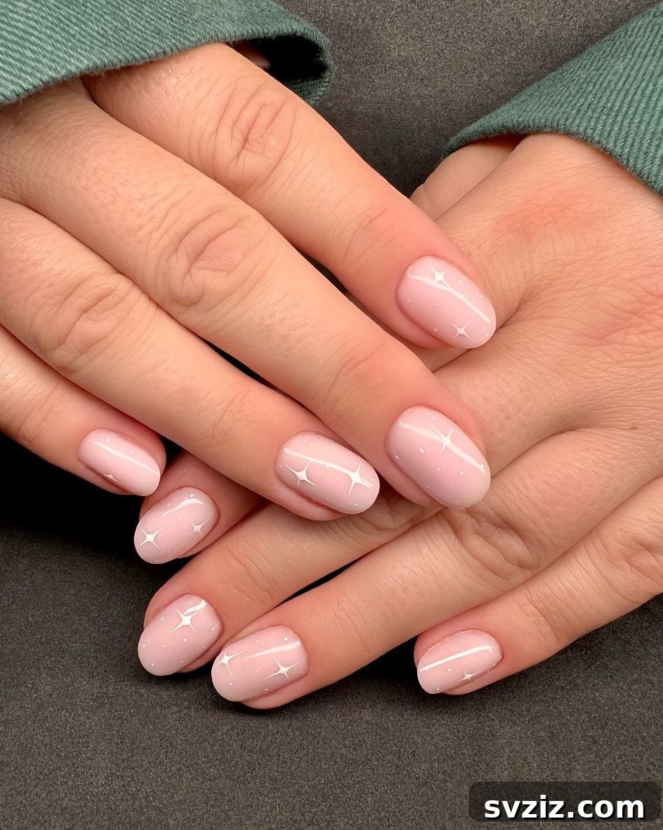 Simple and elegant acrylic infill on short nails