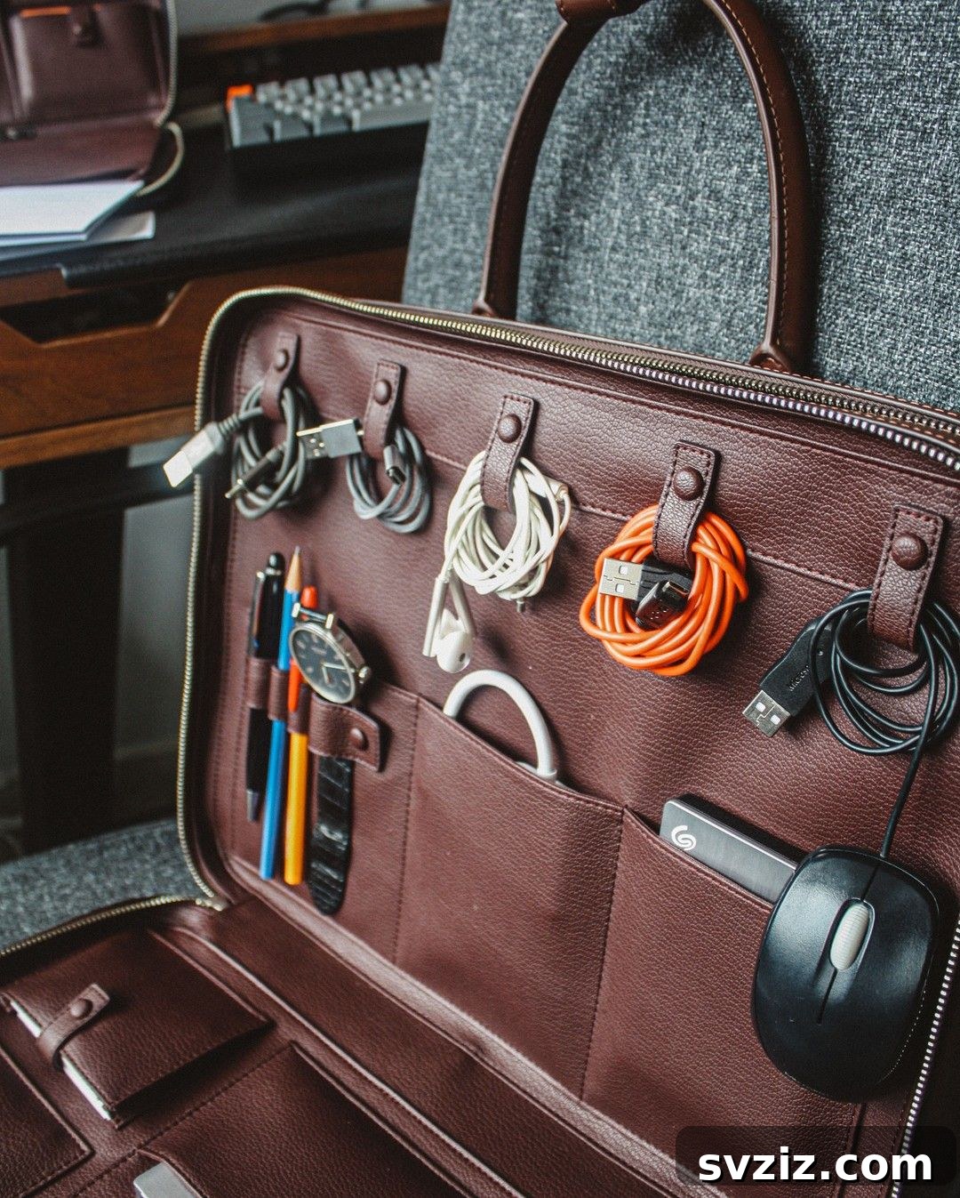 Briefcase with Cable Organizer