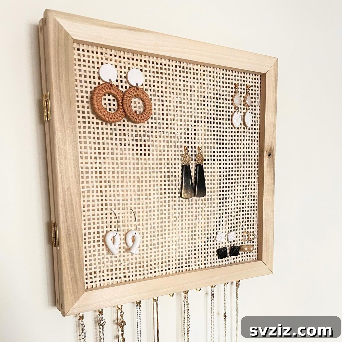 DIY Woodwork Earring Organizer