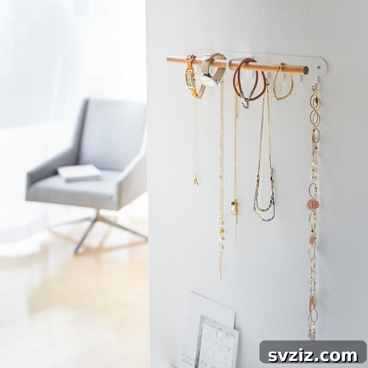 wall mounted rack jewelry organizer