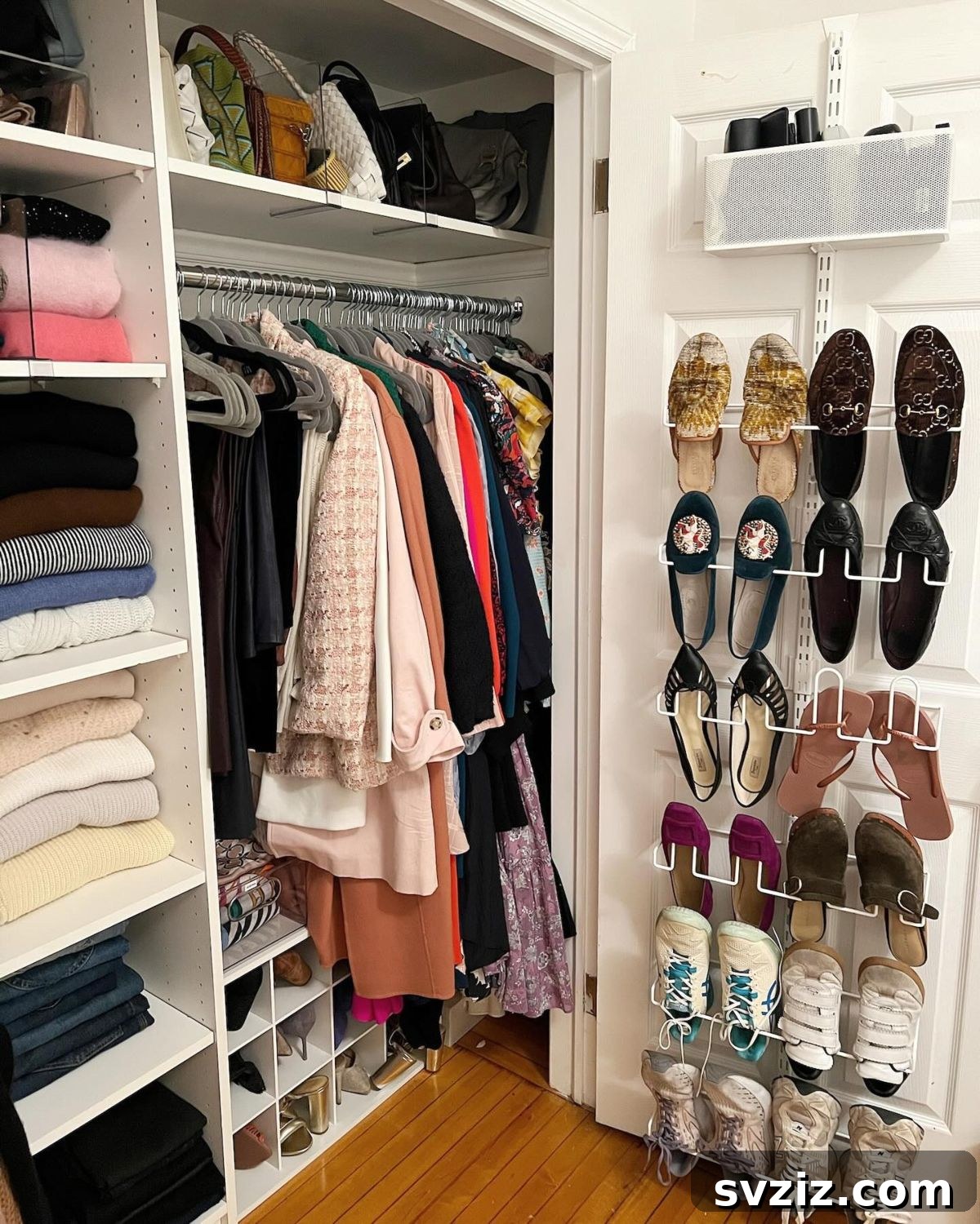17 Genius Strategies for a Perfectly Organized Closet 11 Behind The Door Organizer