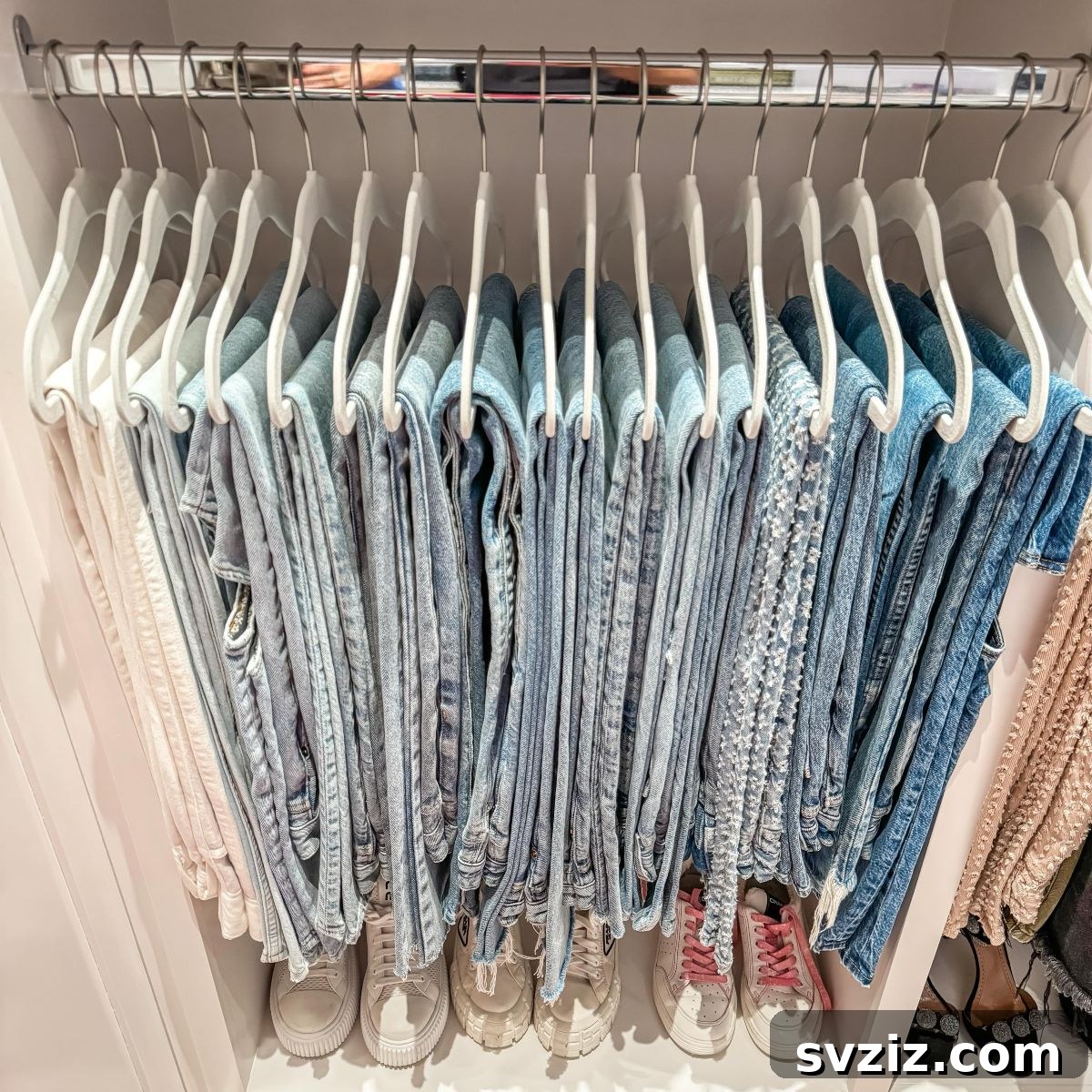 17 Genius Strategies for a Perfectly Organized Closet 14 Ombre Jeans