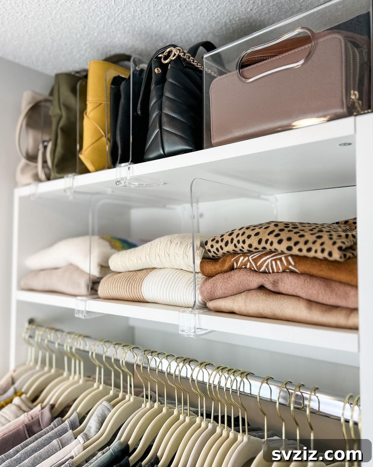 17 Genius Strategies for a Perfectly Organized Closet 10 shelf seperators