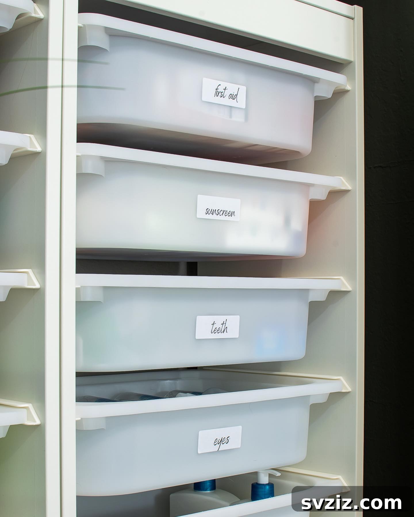 Transform Your Linen Closet: 21 Smart Storage Hacks 16 Sliding Plastic Drawers