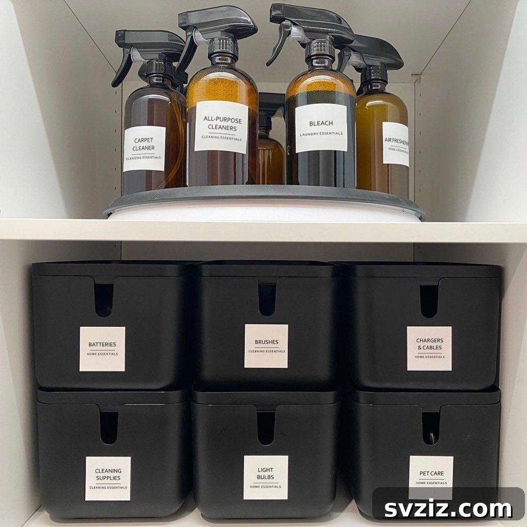 Transform Your Linen Closet: 21 Smart Storage Hacks 21 Amber Glass Spray Bottles