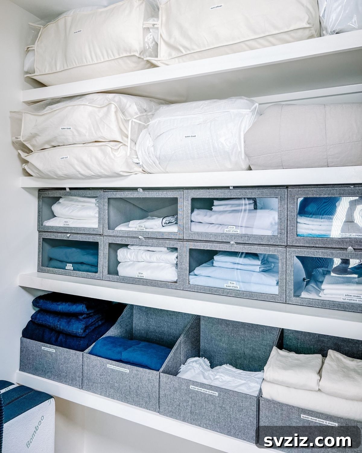 Transform Your Linen Closet: 21 Smart Storage Hacks 8 linen bags