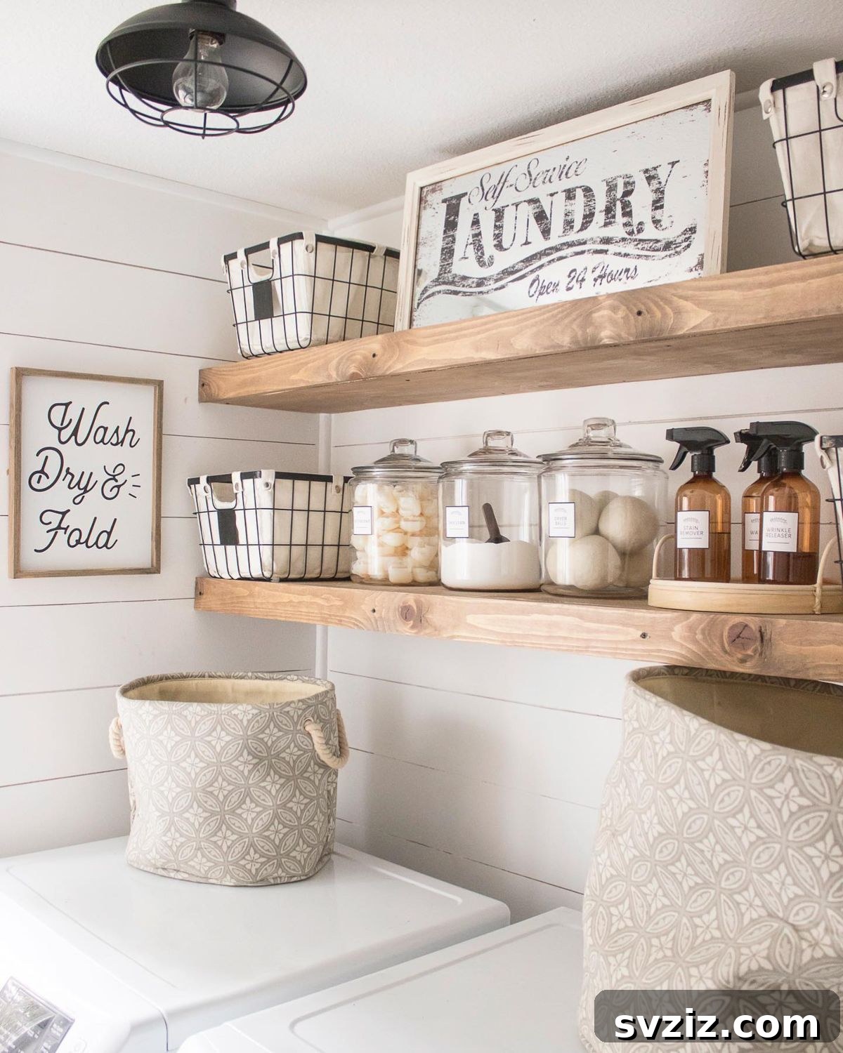 Tiny Laundry Room Triumph: Smart Storage Secrets 3 decorative fabric bins