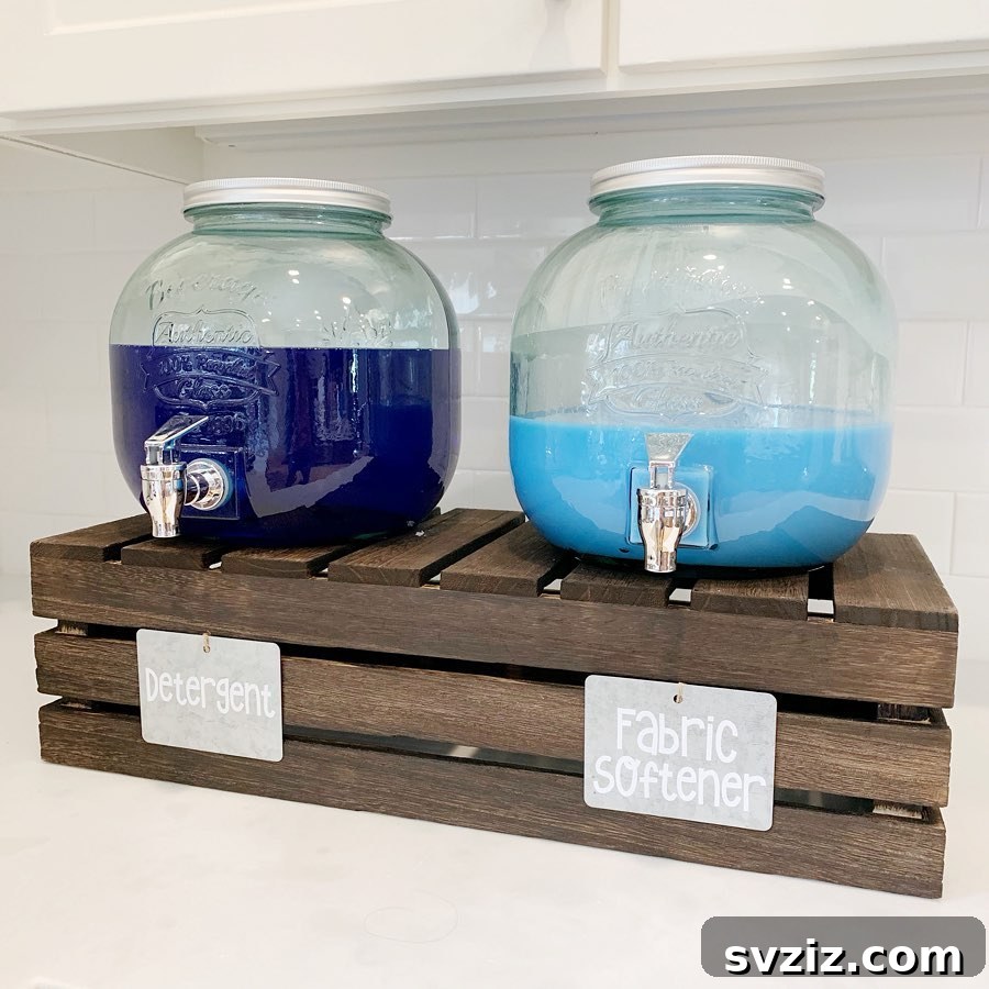 Tiny Laundry Room Triumph: Smart Storage Secrets 22 large glass dispensers