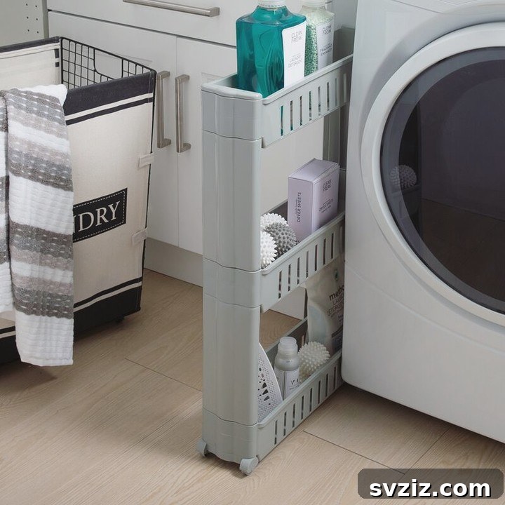 Tiny Laundry Room Triumph: Smart Storage Secrets 6 Slim 3 Tier Cart for Accessories