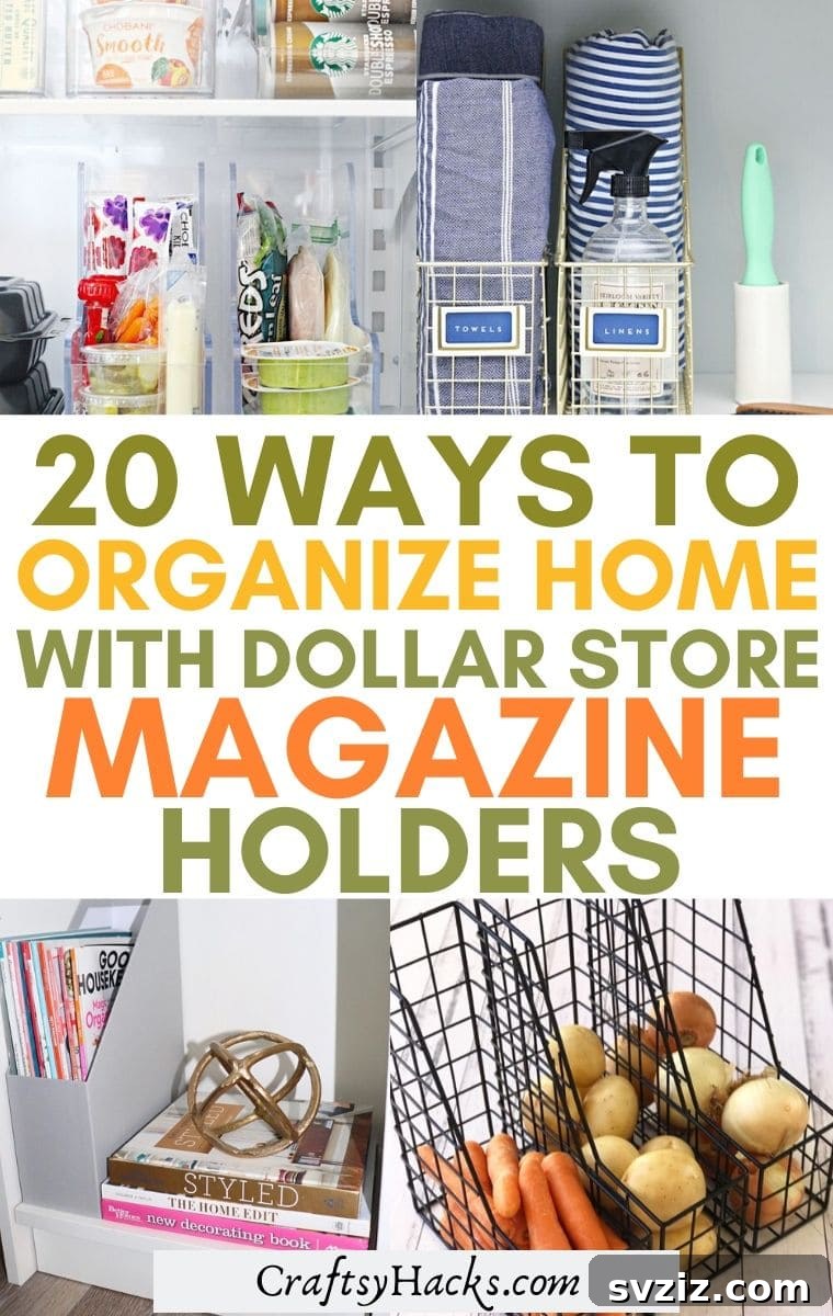 20 Surprising Dollar Store Magazine Holder Hacks 2 dollar store organization hack with magazine holders