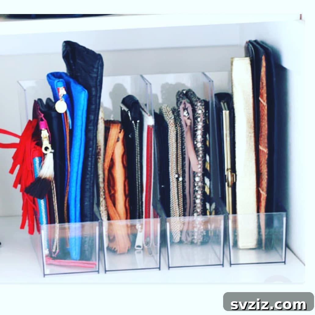 20 Surprising Dollar Store Magazine Holder Hacks 7 Portable Purse Storage with Magazine Holders
