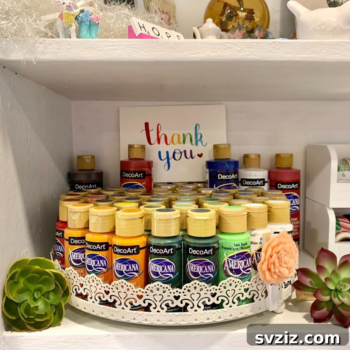 Streamline Your Studio: Clever Paint Storage Solutions 12 Convenient Spinning Circular Caddy