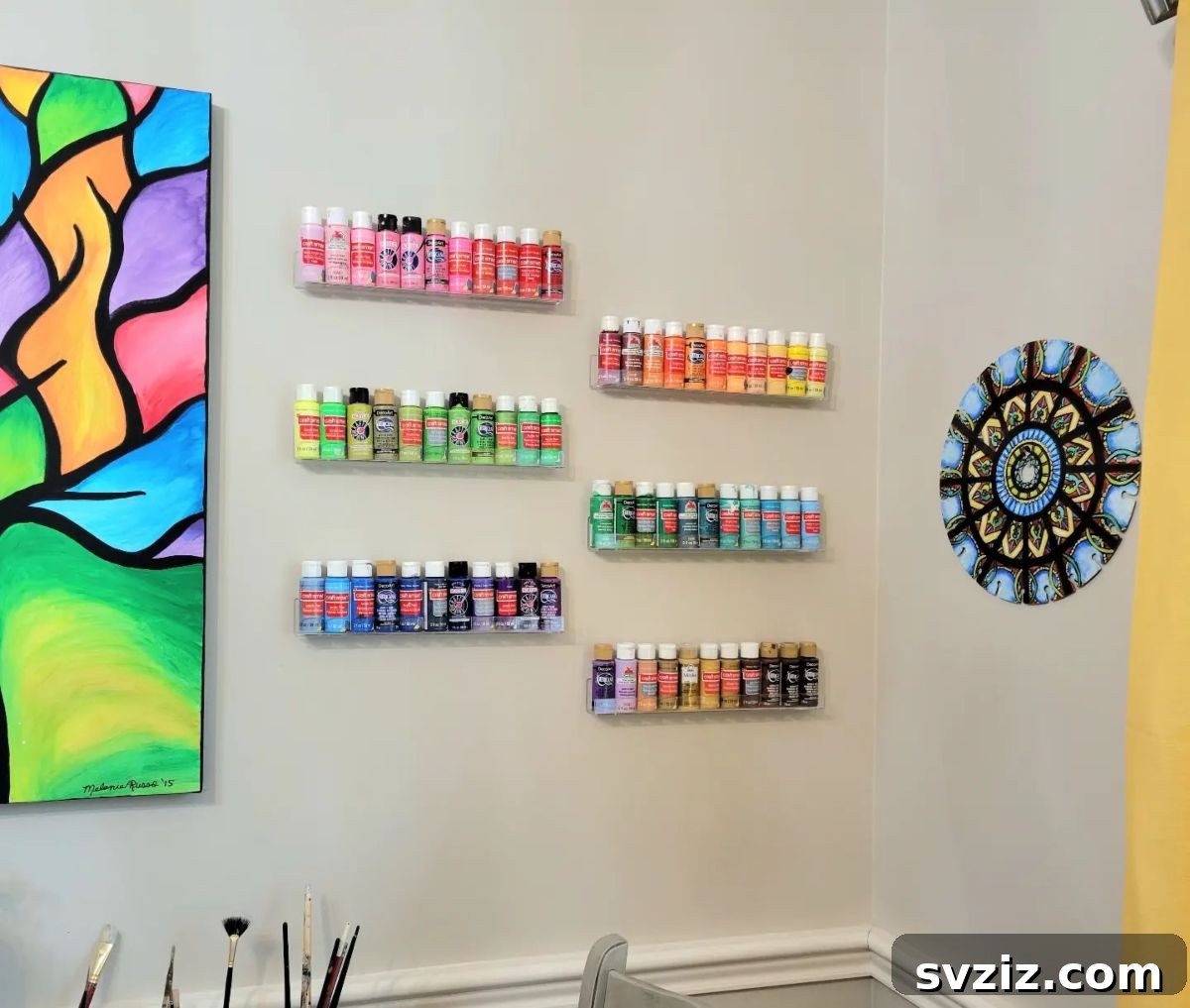 Streamline Your Studio: Clever Paint Storage Solutions 13 Modern Acrylic Shelves for Paint Display