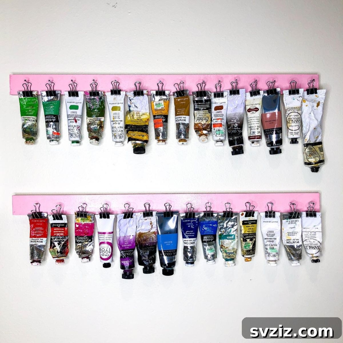 Streamline Your Studio: Clever Paint Storage Solutions 18 Streamlined Hanging Oil Paint Organizer