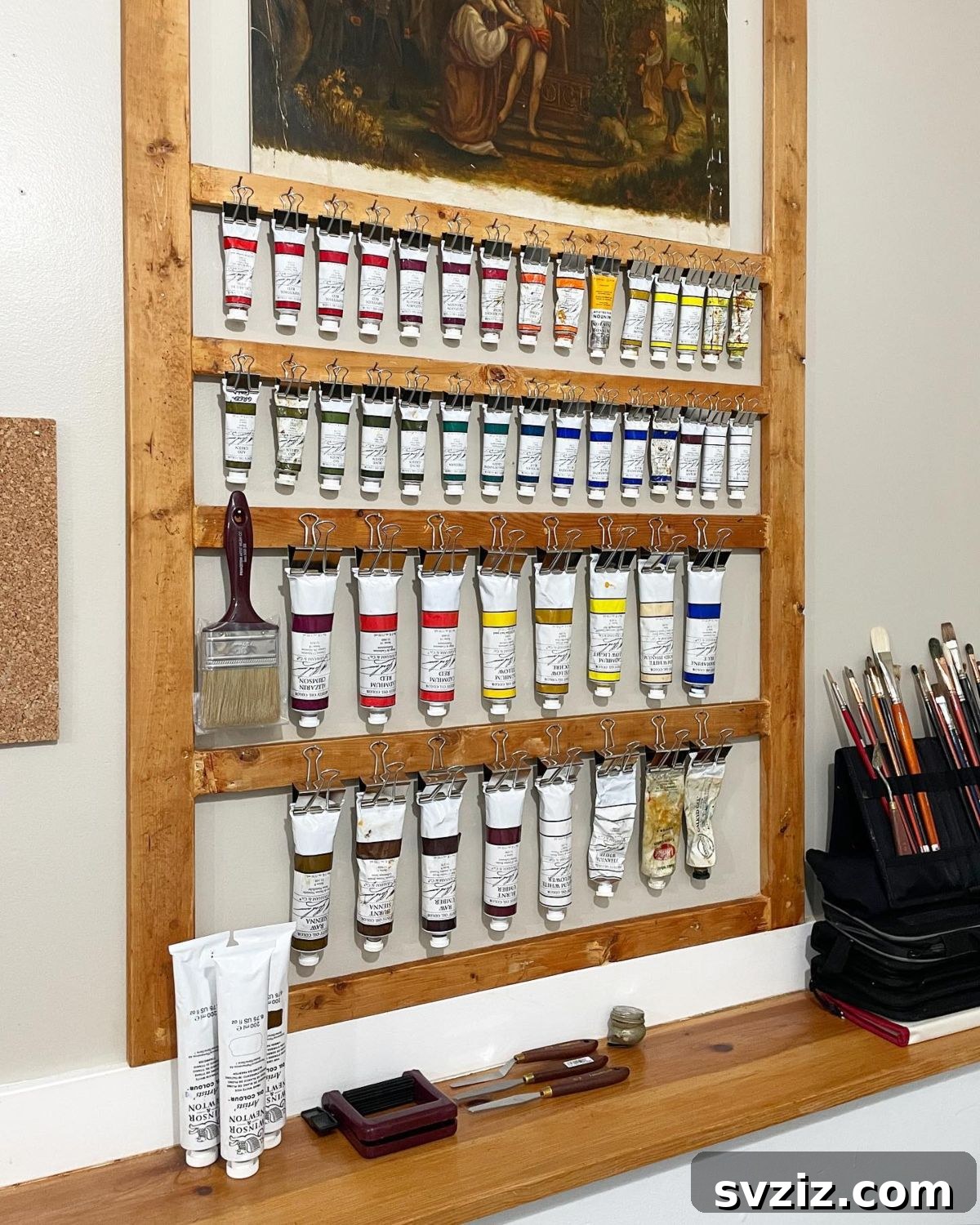 Streamline Your Studio: Clever Paint Storage Solutions 3 Wall Binder Clips for Paint Tubes