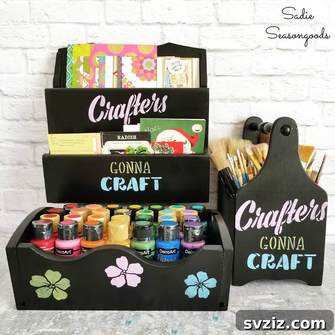 Streamline Your Studio: Clever Paint Storage Solutions 23 Charming Repurposed Wooden Holders for Craft Paints