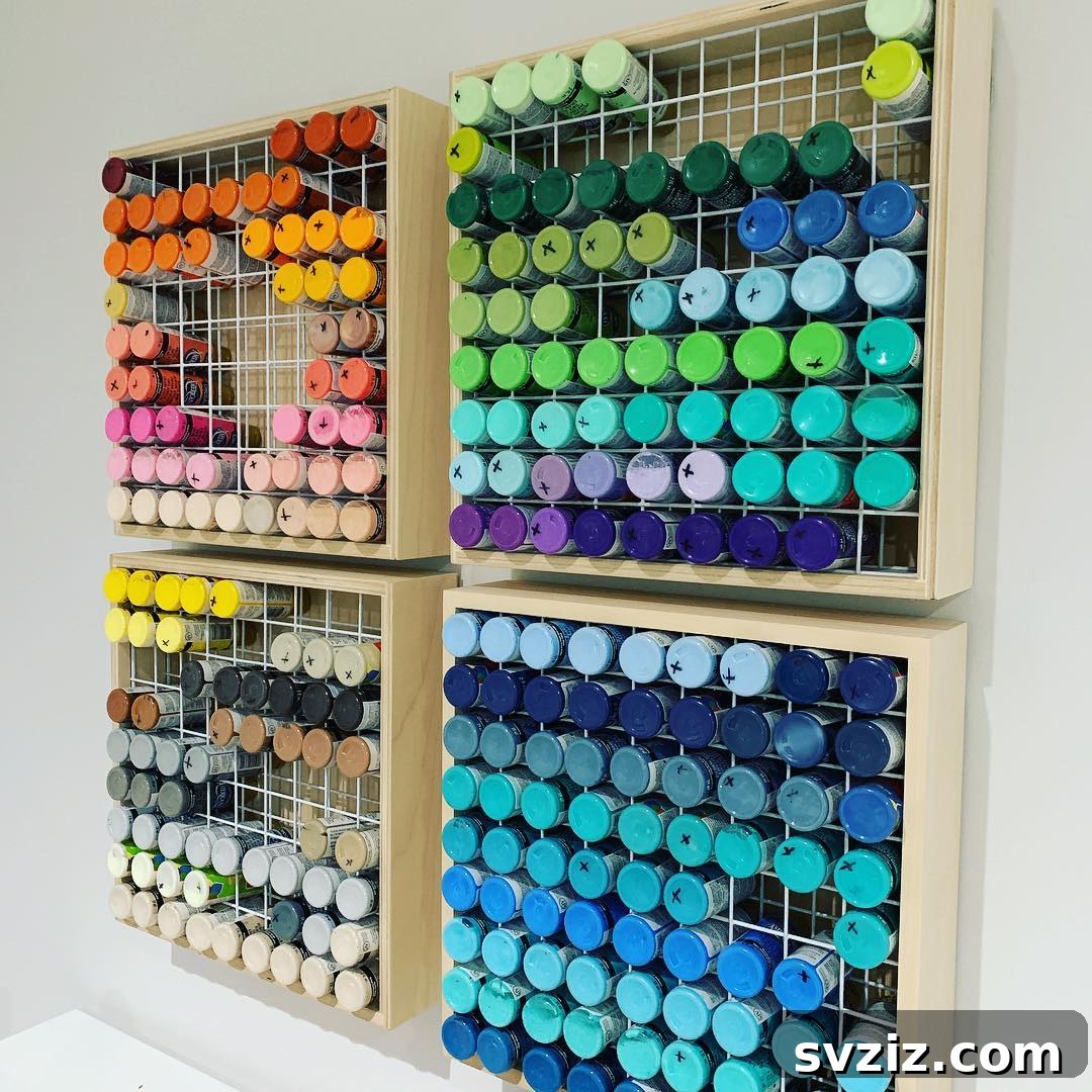 Streamline Your Studio: Clever Paint Storage Solutions 5 Efficient Hanging Paint Storage Racks