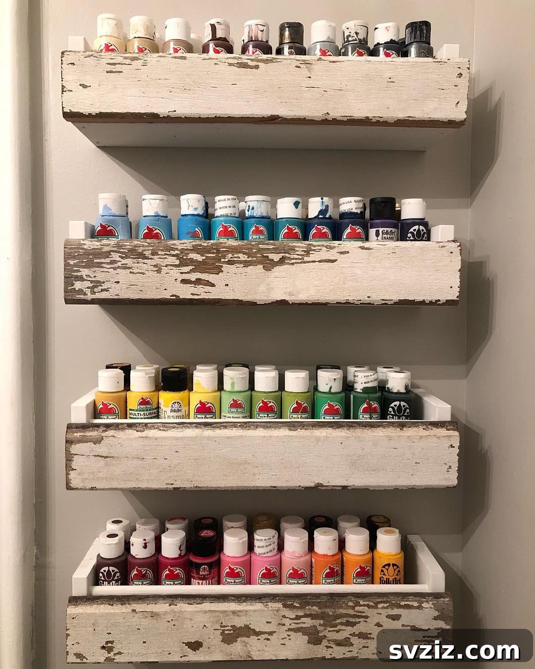 Streamline Your Studio: Clever Paint Storage Solutions 6 Repurposed Spice Rack Paint Organizer