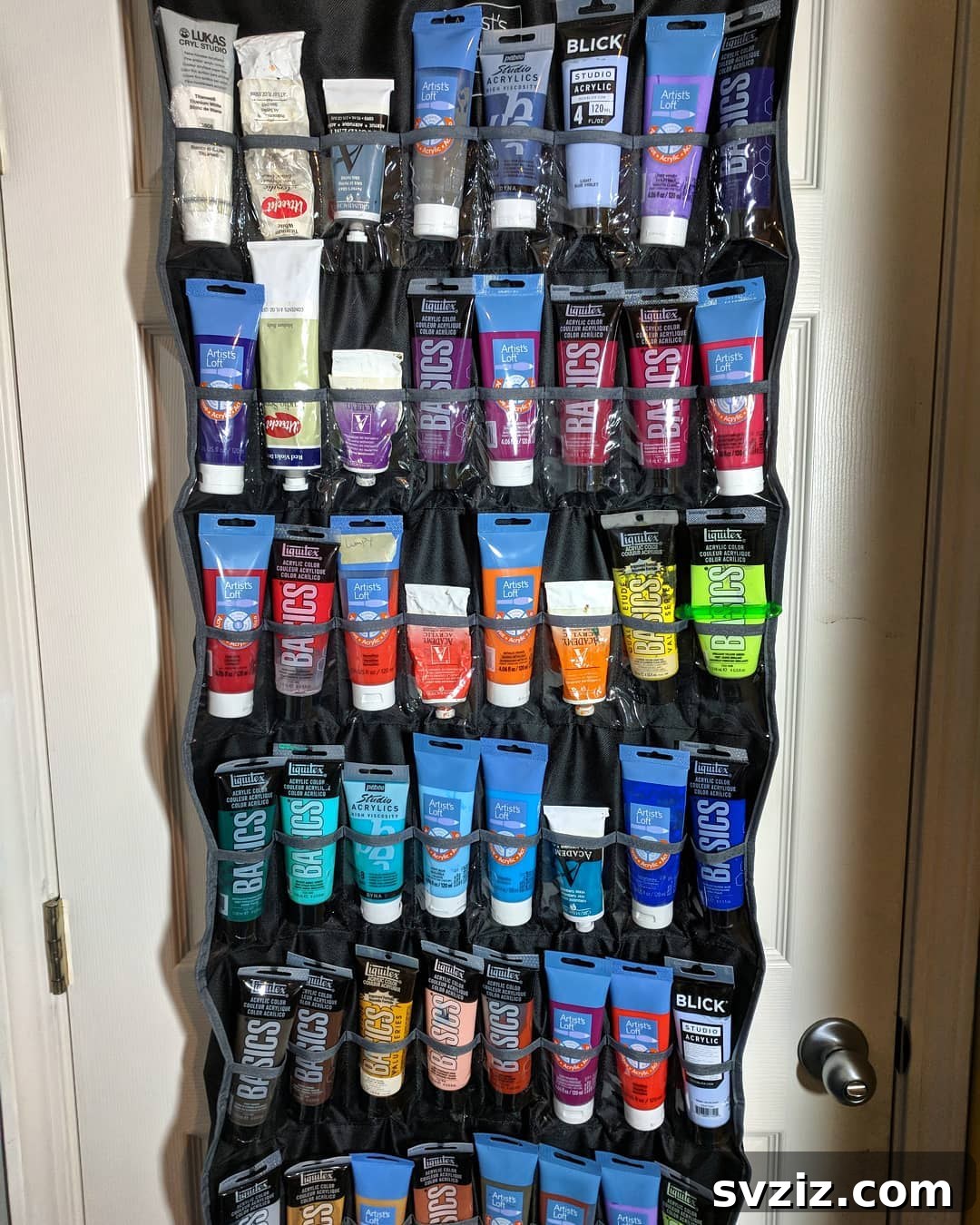 Streamline Your Studio: Clever Paint Storage Solutions 8 Over-the-Door Storage Organizer