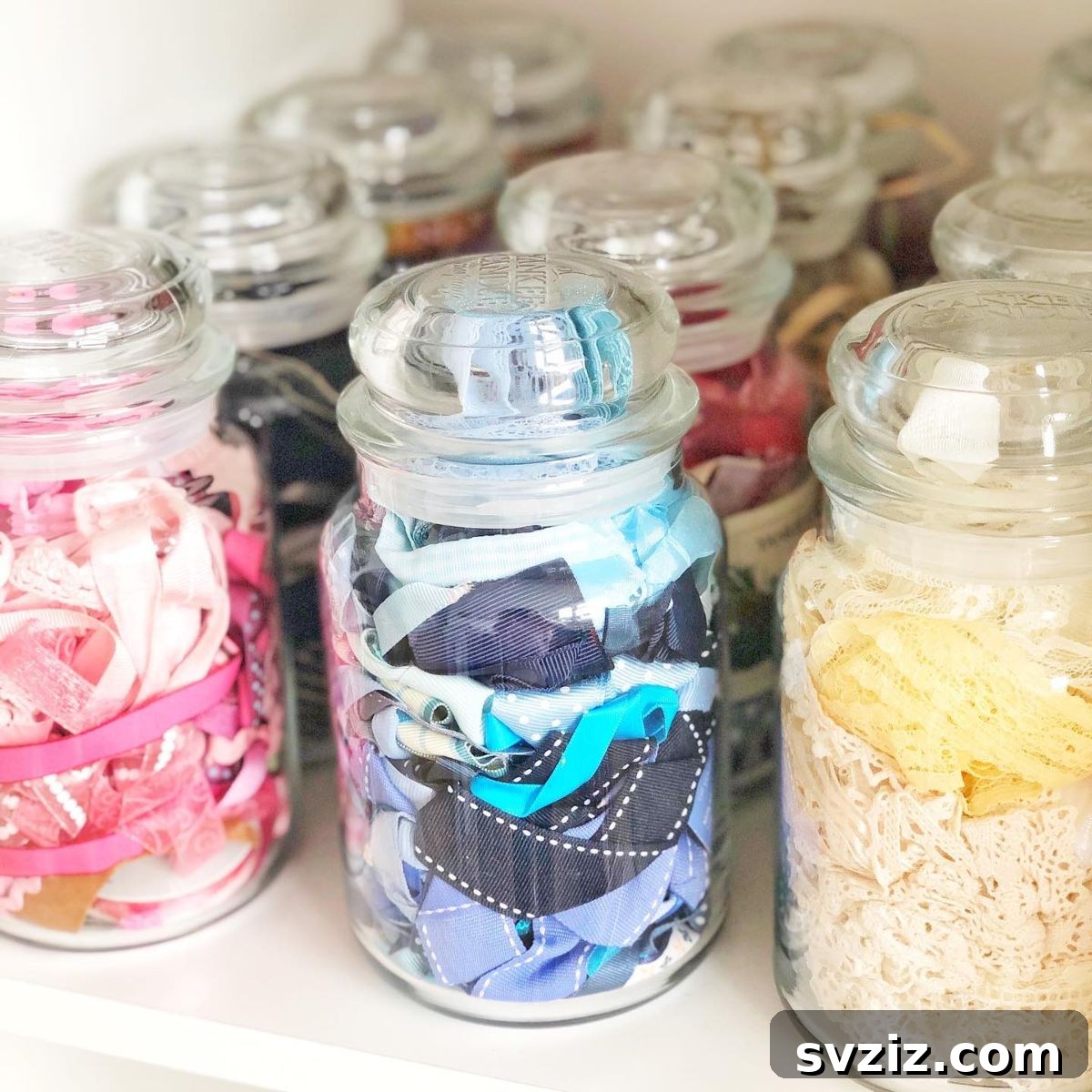21 Genius Ribbon Organizing Solutions 20 Ribbon Mason Jars