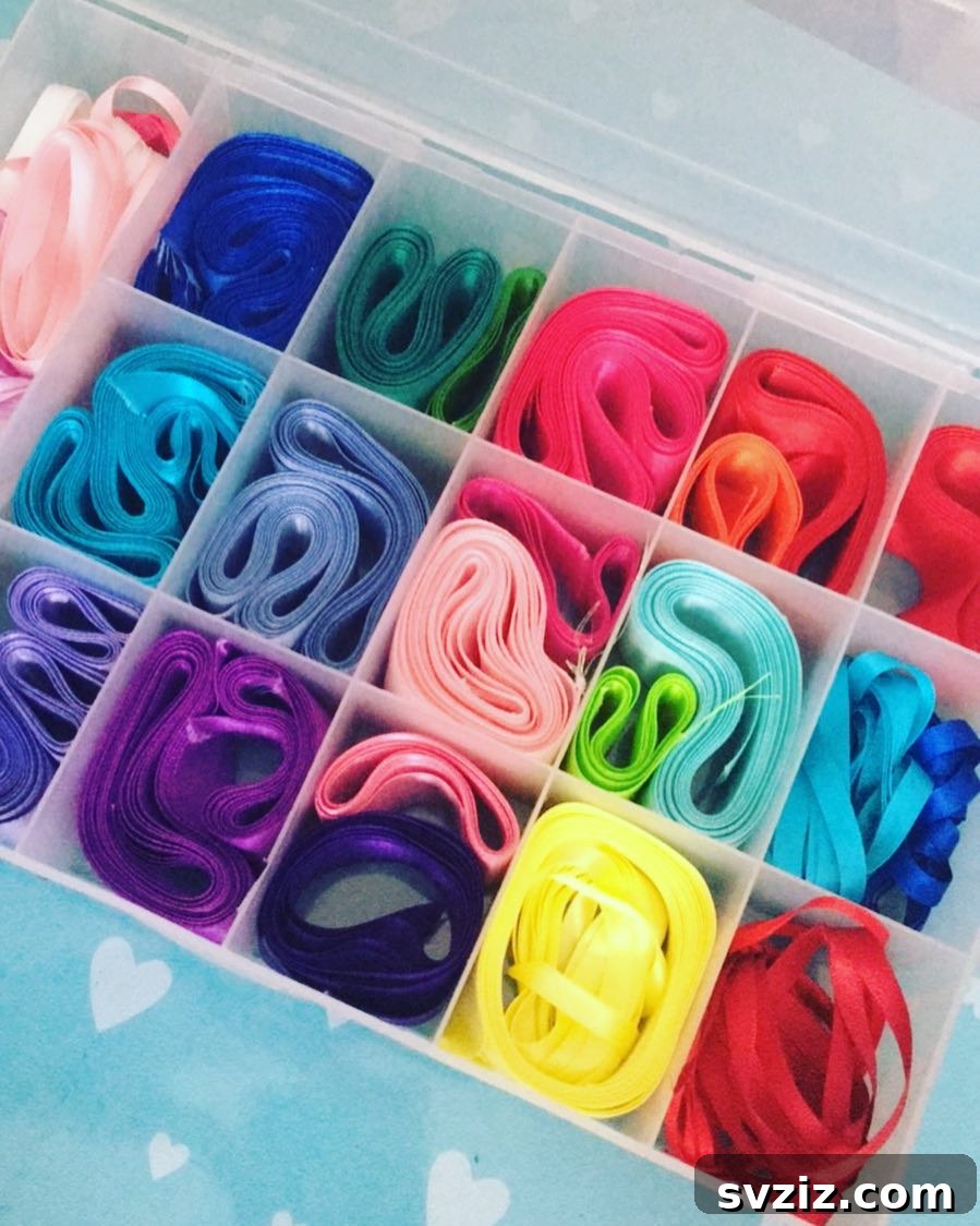 21 Genius Ribbon Organizing Solutions 21 Ribbon Box