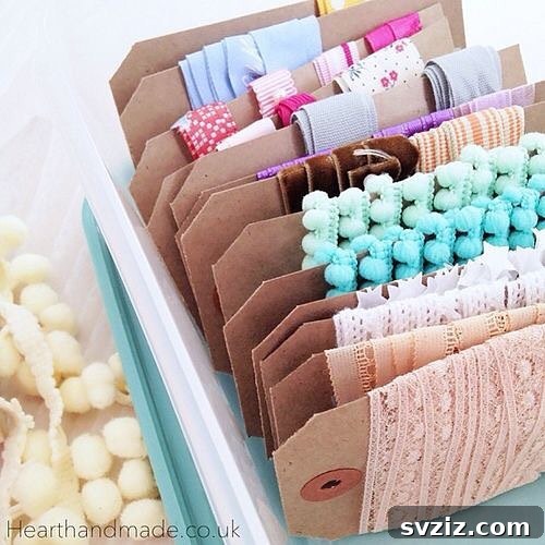 21 Genius Ribbon Organizing Solutions 4 ribbon tags