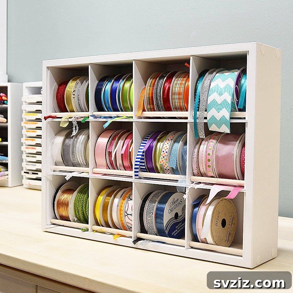 21 Genius Ribbon Organizing Solutions 9 Ribbon Cubbies