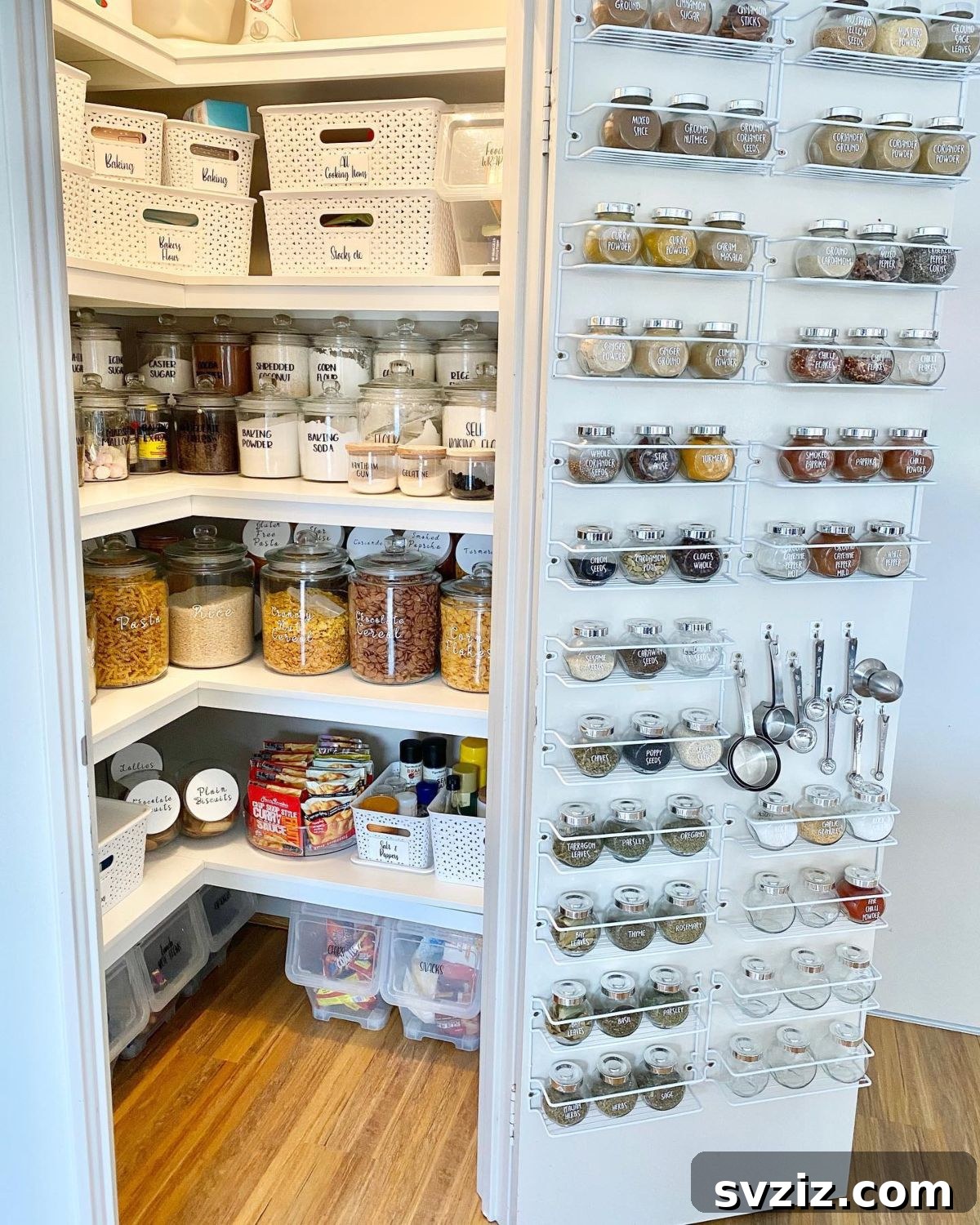 17 Ingenious Hanging Organizers to Maximize Vertical Space 5 Over-the-door pantry spice rack