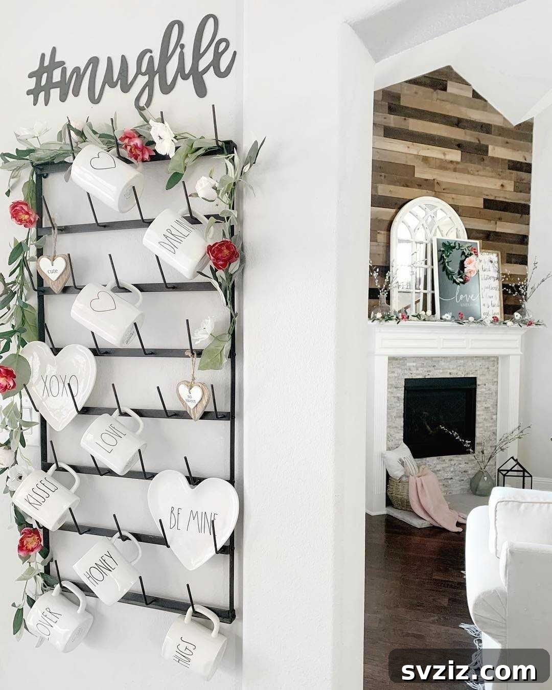 Hanging Metal Mug Rack