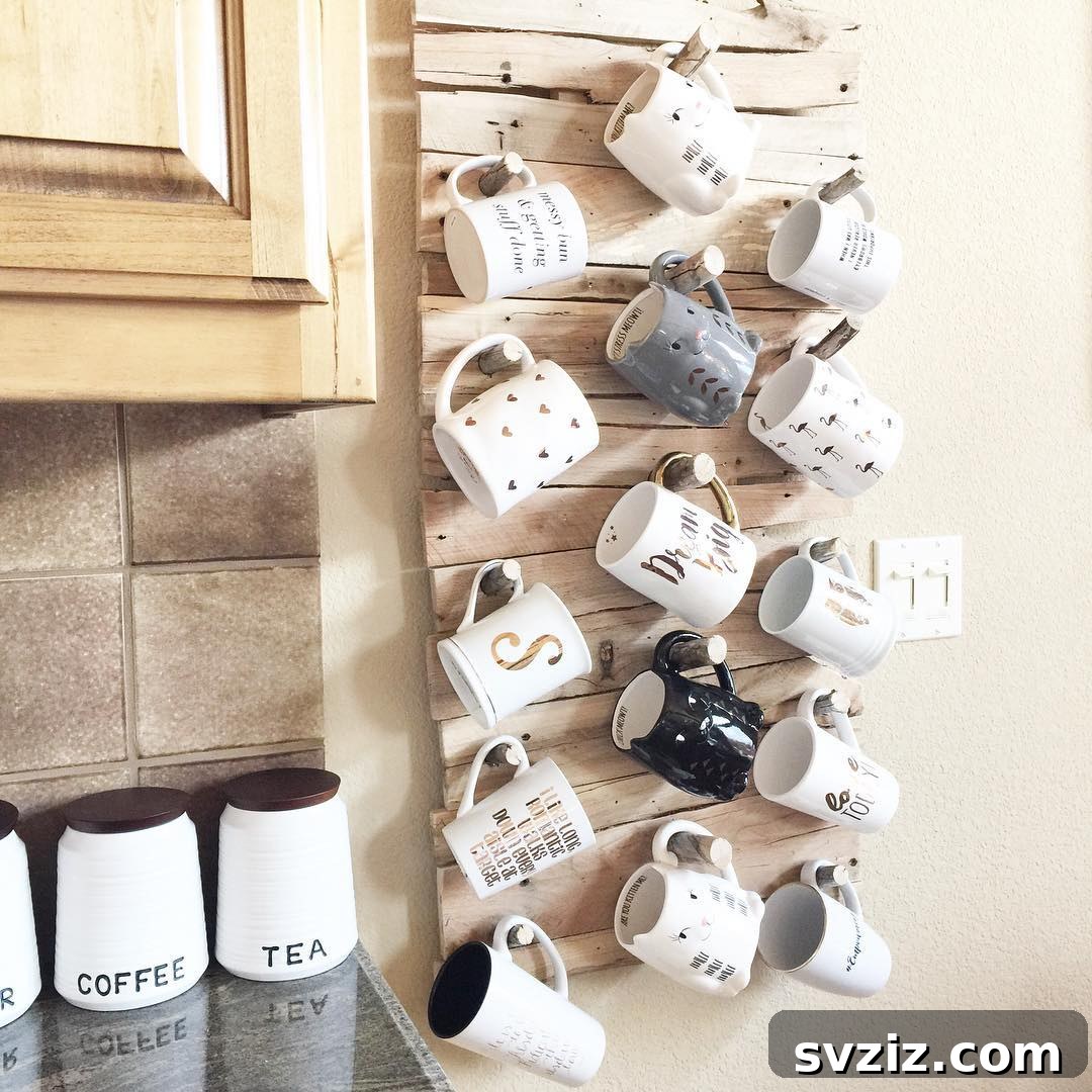 DIY Wall-Mounted Mug Holder