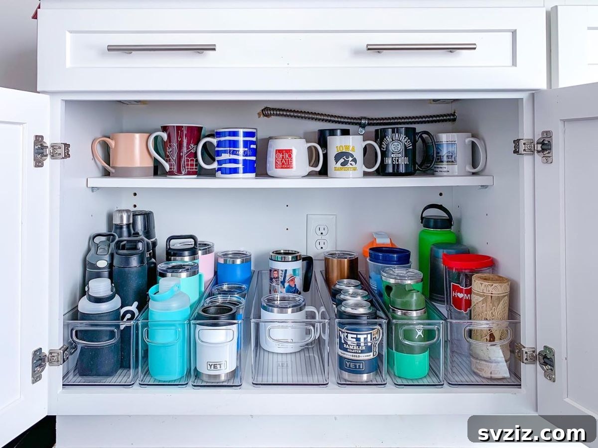Mug Cabinet with Bins