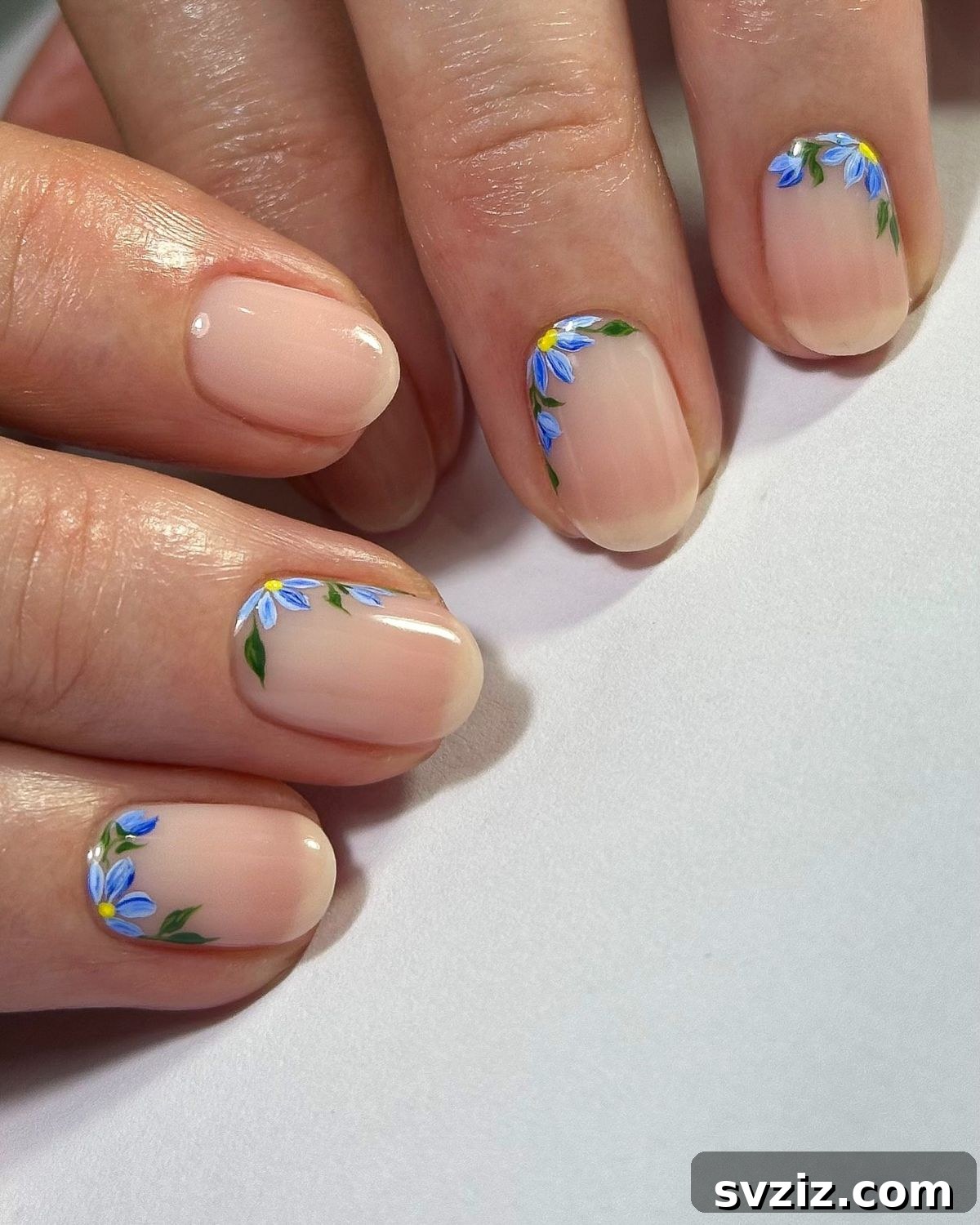 41 Stunning Floral Manicure Ideas to Blossom Your Look 26 Floral Cuticles
