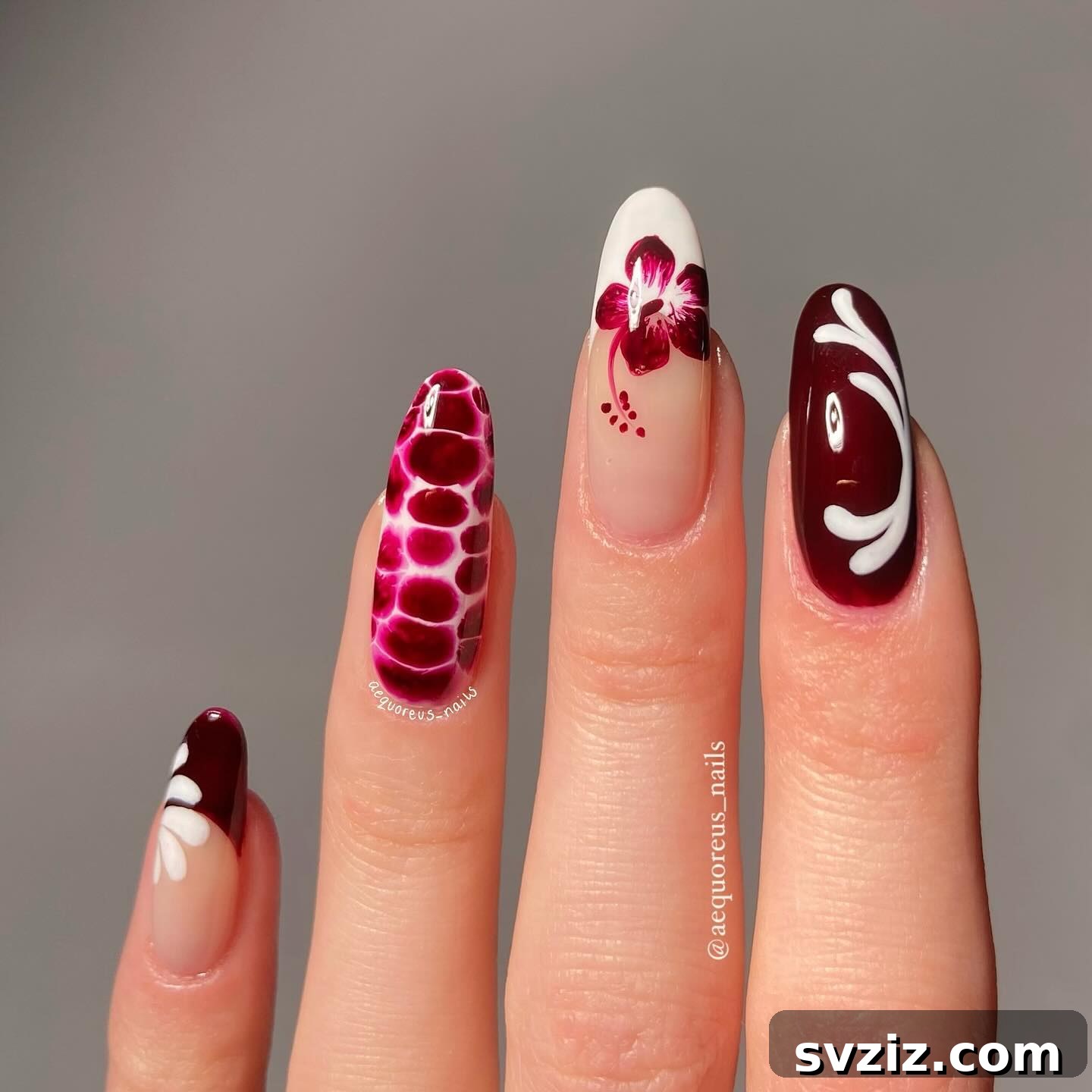 41 Stunning Floral Manicure Ideas to Blossom Your Look 29 Wicked for the Red nails