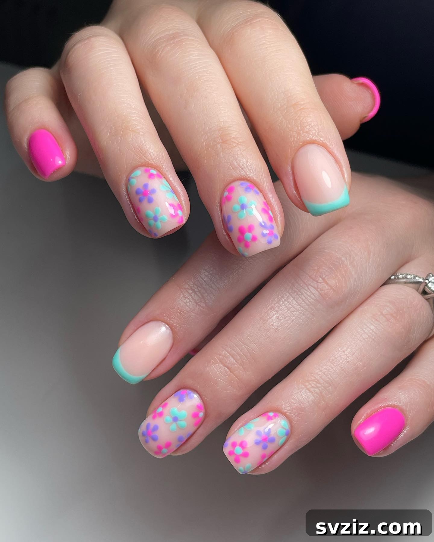 41 Stunning Floral Manicure Ideas to Blossom Your Look 32 fun floral nails