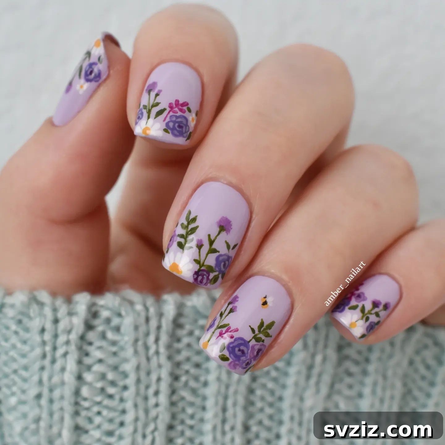 41 Stunning Floral Manicure Ideas to Blossom Your Look 6 English Garden Party