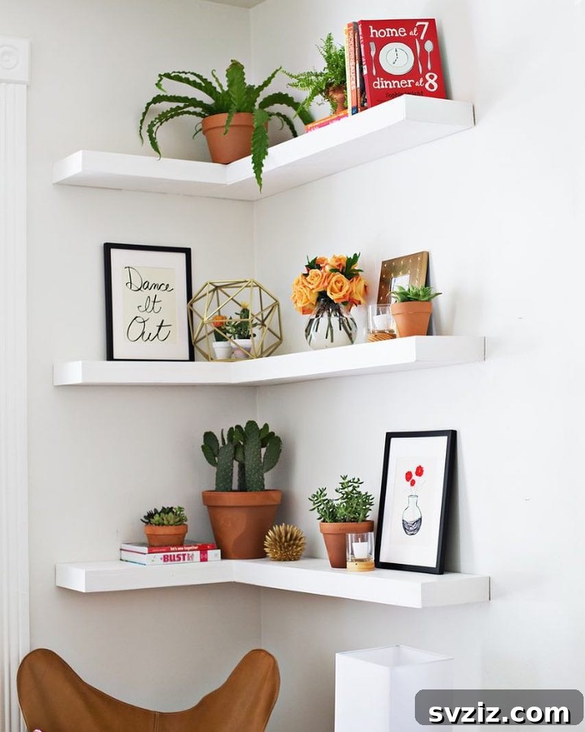 Corner Floating Shelves