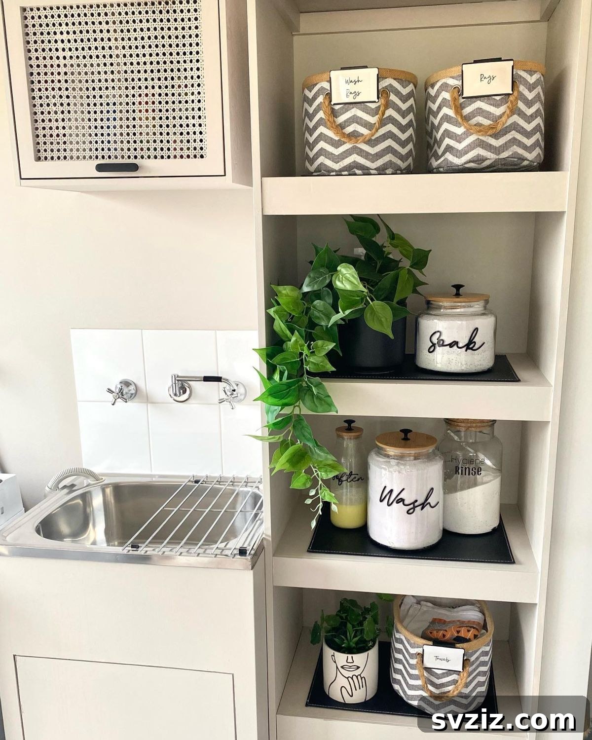 Sectioned Laundry Shelving