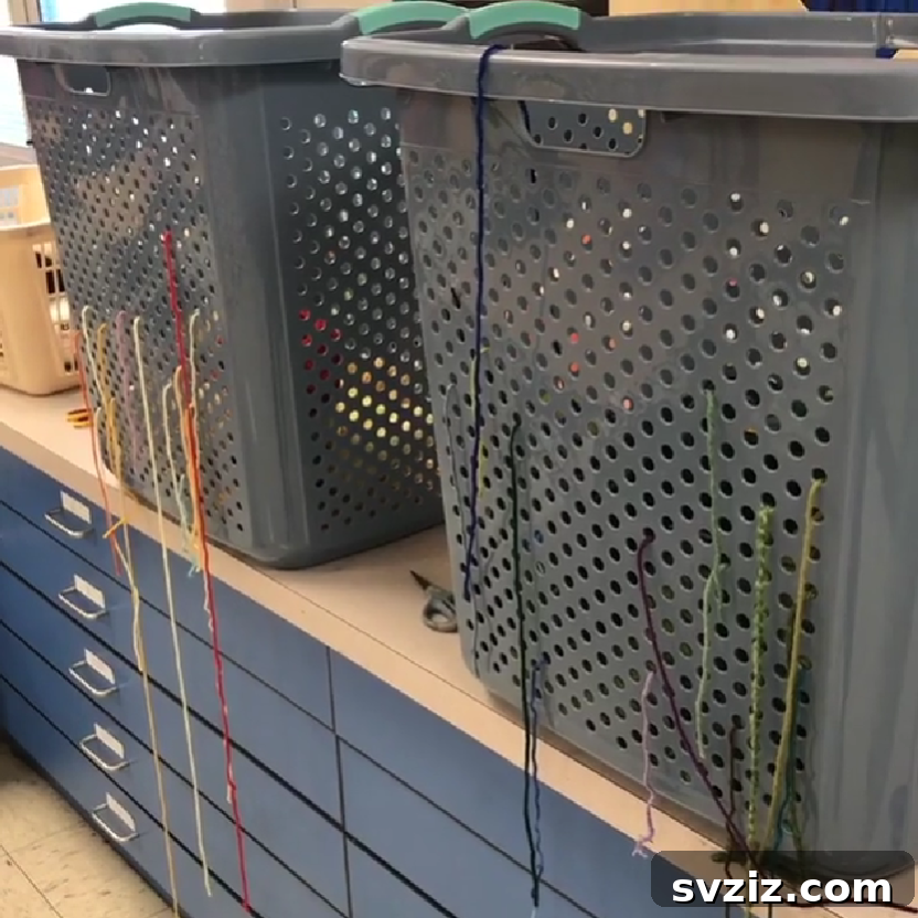 21 Ingenious Yarn Storage Solutions 22 An innovative yarn bin organizer designed for easy access and visibility of yarn.