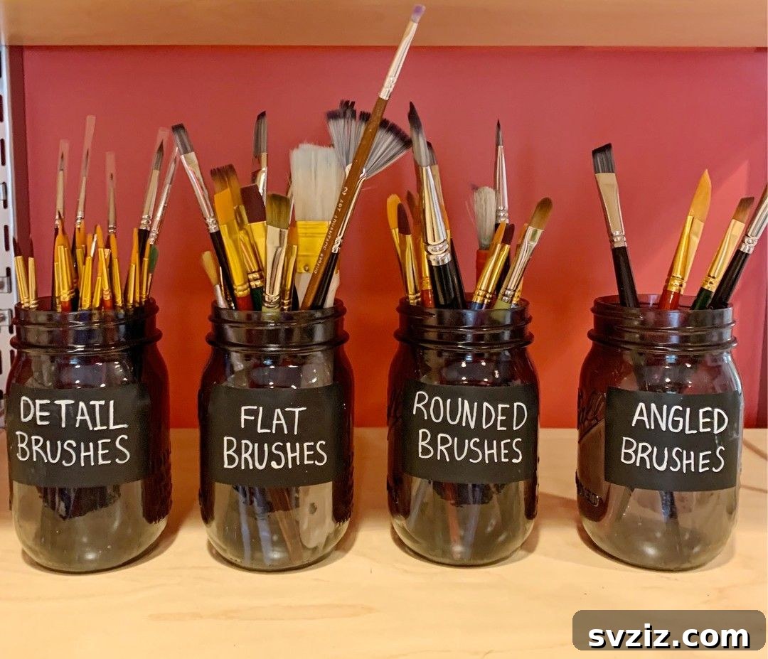 Everyday Jars, Extraordinary Organization 12 paintbrush storage