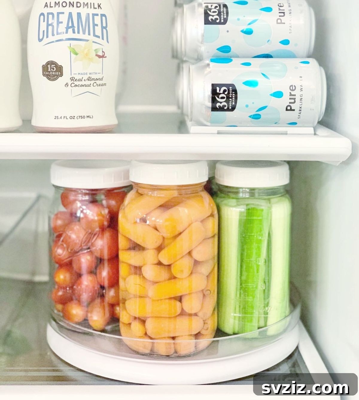 Everyday Jars, Extraordinary Organization 13 Produce Jars in the Fridge