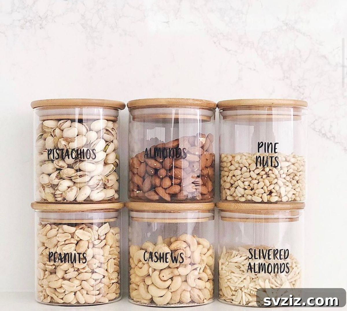 Everyday Jars, Extraordinary Organization 16 nut storage jars