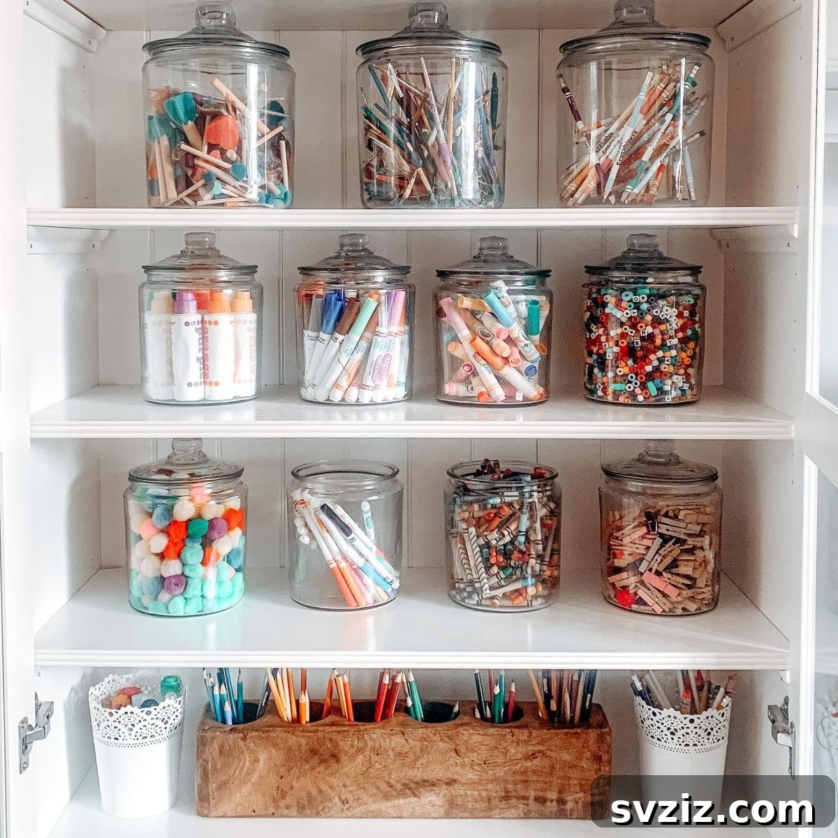 Everyday Jars, Extraordinary Organization 19 Craft Shelf Storage jars