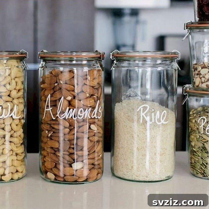 Everyday Jars, Extraordinary Organization 4 Dry Goods Pantry Jars