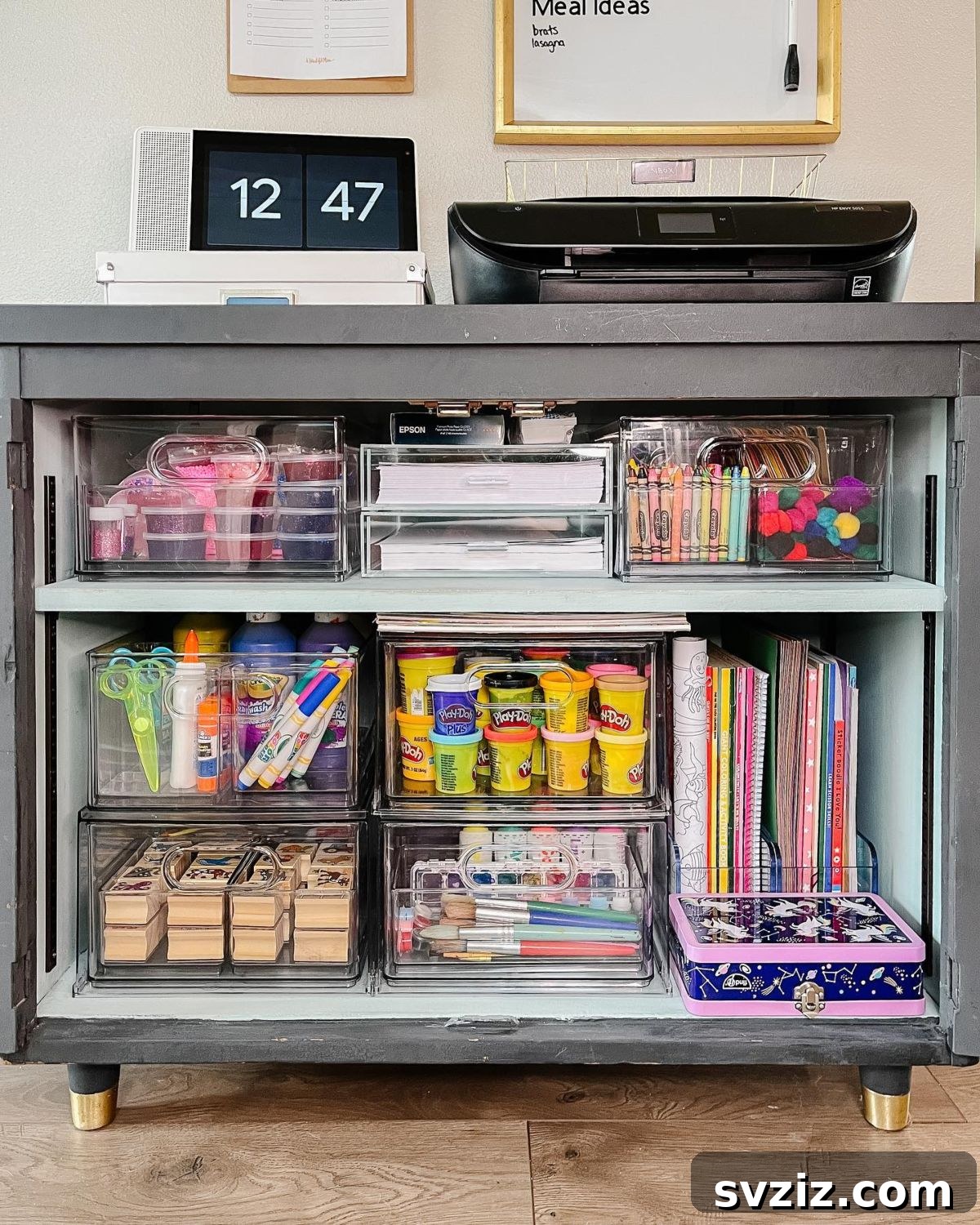 Hidden Kids Craft Storage