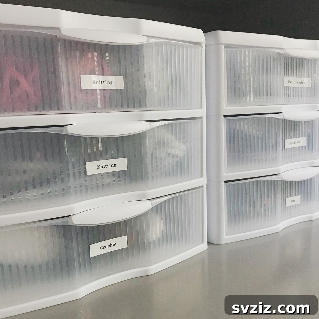 Knitting and Yarn Storage