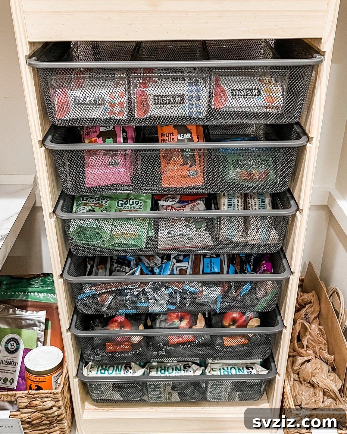 21 Genius Vertical Pantry Hacks for Ultimate Organization 13 Custom DIY built-in drawers transforming vertical dead space in a pantry into highly efficient pull-out storage.