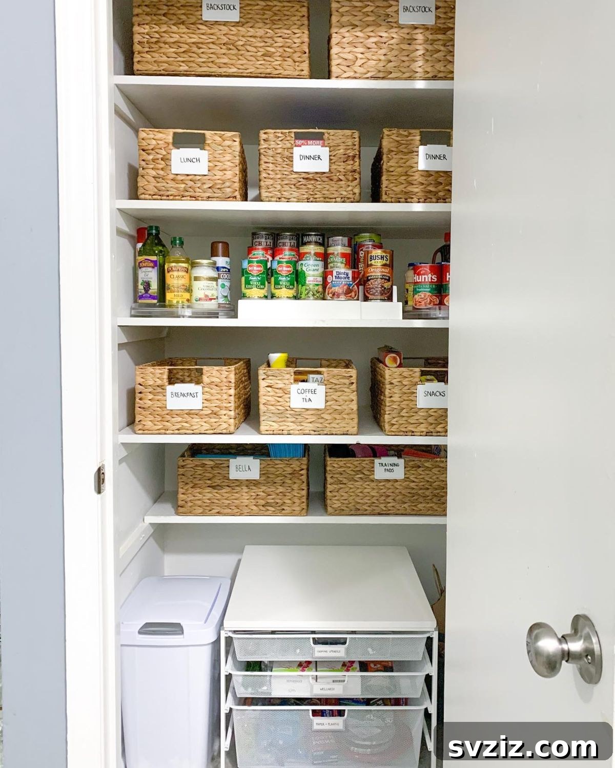 21 Genius Vertical Pantry Hacks for Ultimate Organization 15 Complete vertical pantry glow-up featuring standalone wire drawers, maximizing floor space and overall organization.