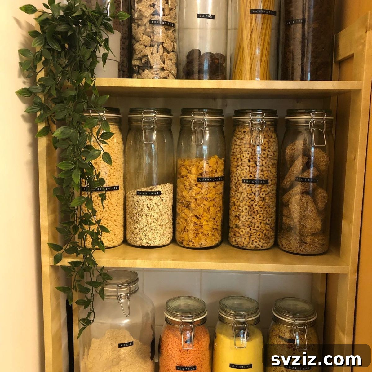 21 Genius Vertical Pantry Hacks for Ultimate Organization 6 Compact, functional shelf for optimizing small pantry spaces, ideal for uniformly stored dry goods.